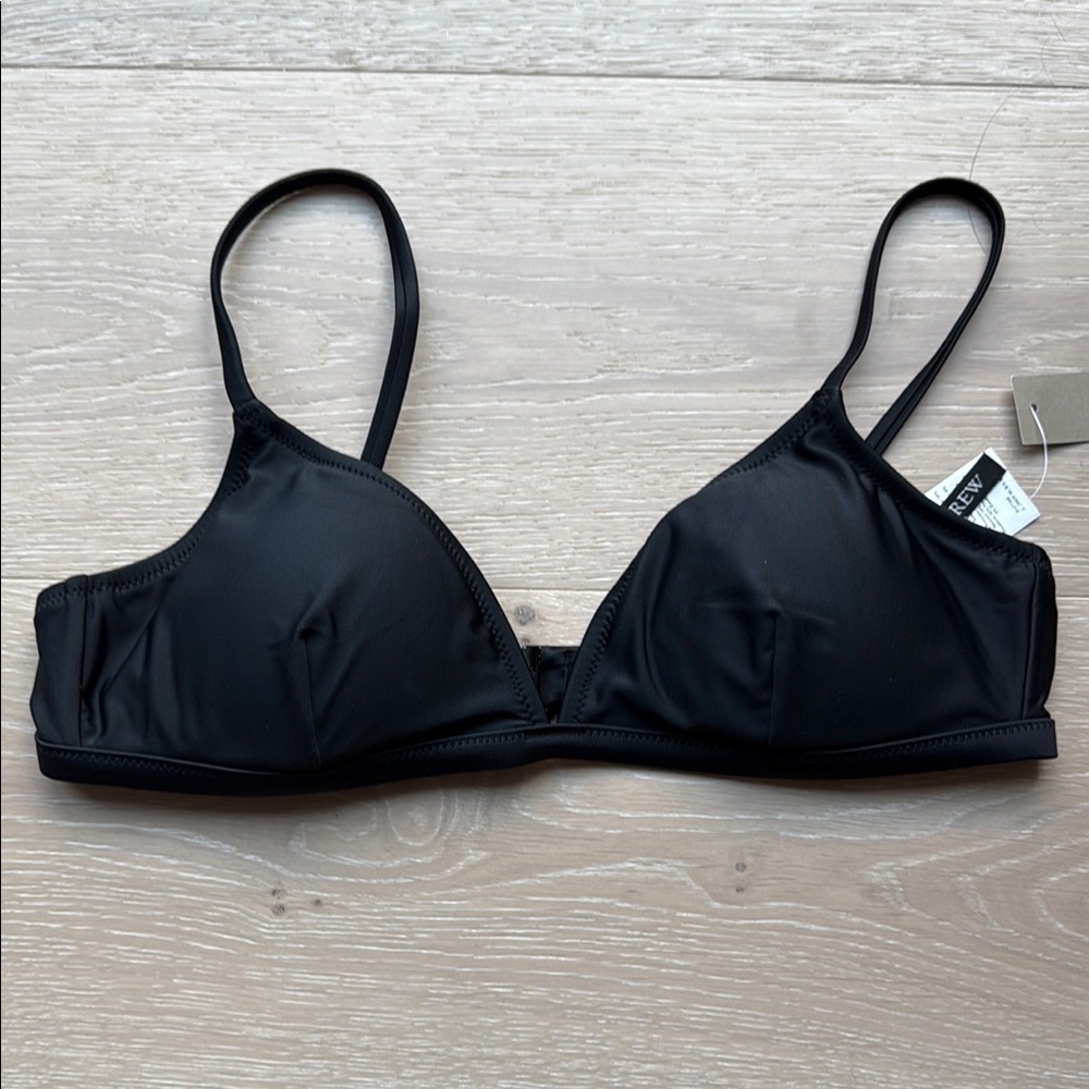New! J Crew Black Triangle Swim Bikini Top